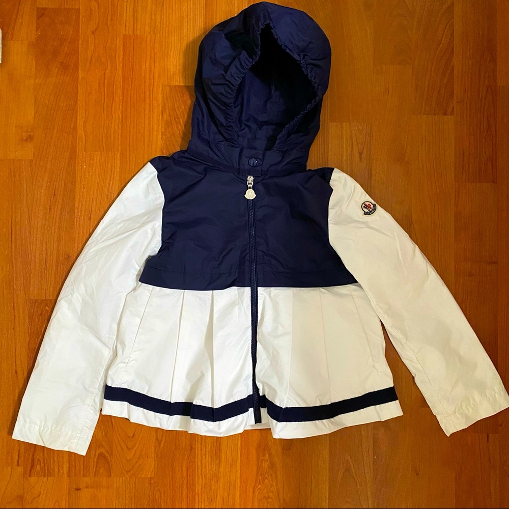 Kids Navy and White Hooded Jacket